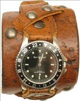 Leather ````Metal Diver```` Watch by Red