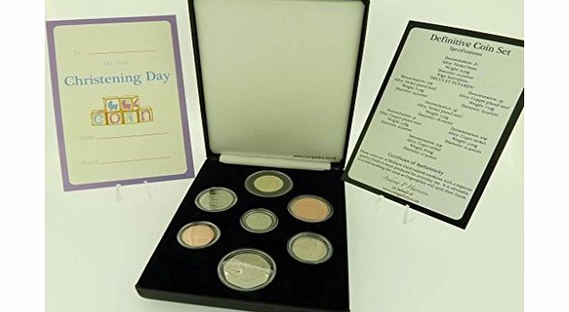 Coingallery 2015 ``MY FIRST COINS`` 7 BU Coin Deluxe Cased Baby Christening Gift Set Coins by the Royal Mint