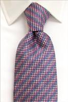 Navy / Pink Dice Pure Silk Tie
