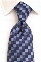 Navy/Blue Diamond Pure Silk Tie
