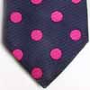 Navy with Pink Large Spots Tie