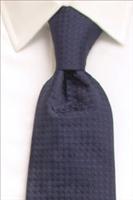 Plain Navy Pure Silk Tie