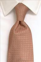 Plain Tan Pure Silk Tie
