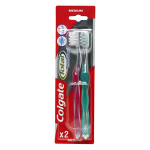 Colgate Total Professional Toothbrushes Medium x 2