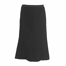 Black stab stitch linen skirt
