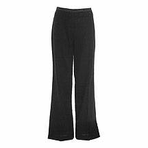 Black stab stitch linen trousers