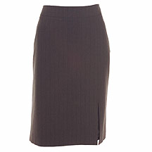 Brown herringbone tailored skirt