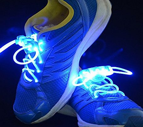 Cololiving Inc. 2.6FT The 2rd Generation Waterproof LED Flashing Light Up Shoe laces lighting 1 Pair-(Blue)