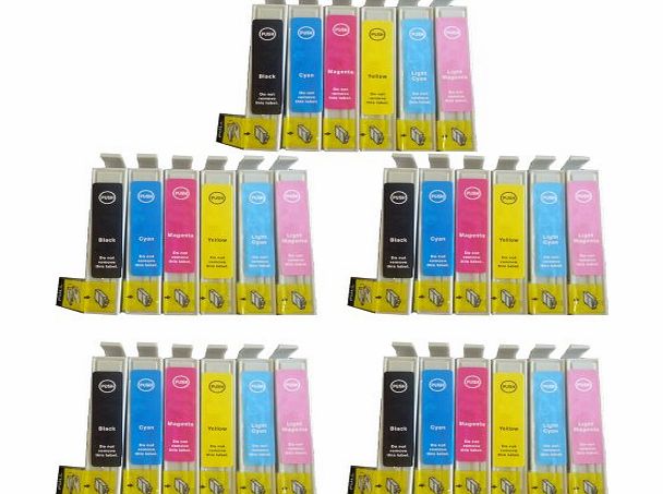 Colour Direct 30 Compatible Printer Ink Cartridges for Epson Stylus Photo 1400 1500 1500W *5 Full Sets*