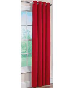 Lima Poppy Red Eyelet Curtains -66