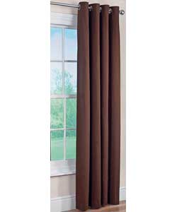 Colour Match Lima Ring Top Chocolate Curtains -