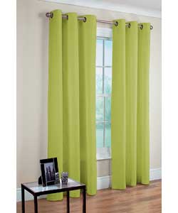 Colour Match Lima Ring Top Green Curtains - 66 x
