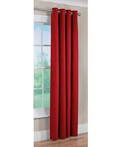 Colour Match Lima Ring Top Red Curtains - 66 x