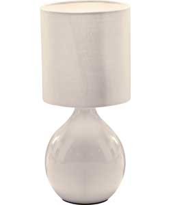 Round Ceramic Table Lamp - Natural