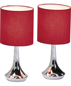 Colour Match Touch Table Lamp - Poppy Red