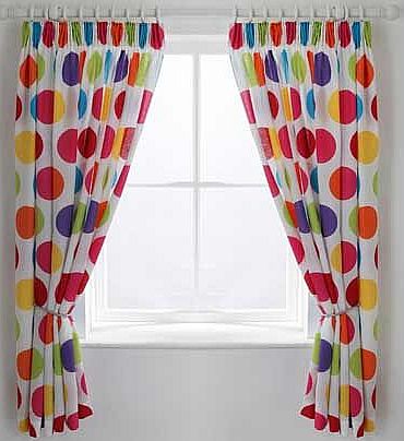 ColourMatch Kids Spot Curtains - 168 x 137cm