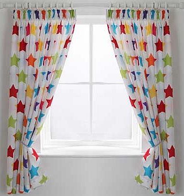 ColourMatch Kids Star Curtains - 168 x 137cm