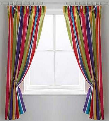 ColourMatch Kids Stripe Curtains - 168 x 137cm