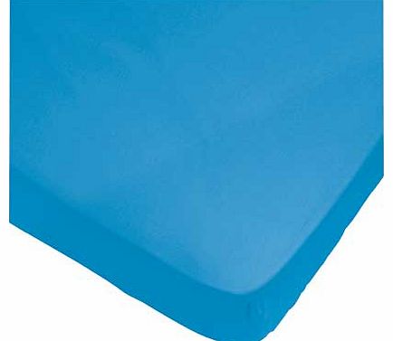 ColourMatch Ocean Blue Fitted Sheet - Double