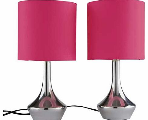 ColourMatch Pair of Touch Table Lamps - Funky