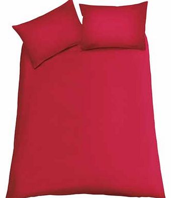 ColourMatch Poppy Red Bedding Set - Kingsize