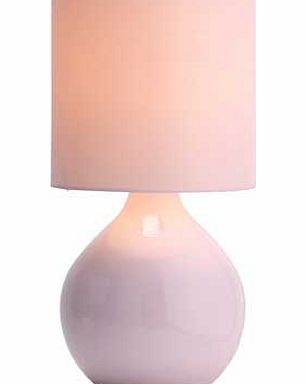ColourMatch Round Ceramic Table Lamp - Bubblegum