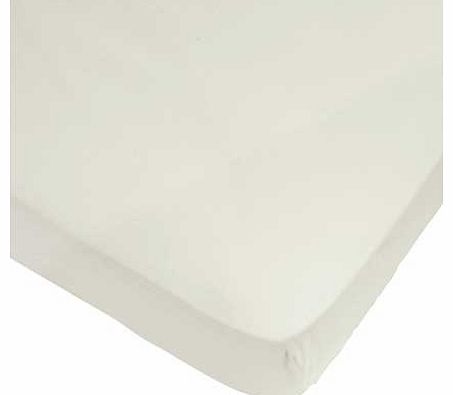 Super White Deep Fitted Sheet - Double