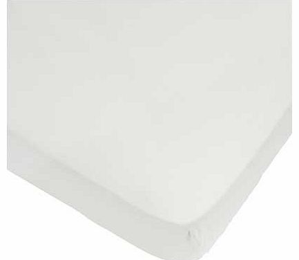 Super White Fitted Sheet - Double