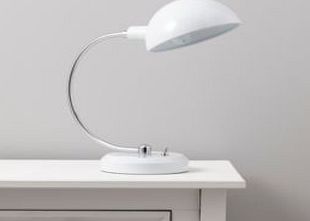 Colours Walsh Dome Head White Table Lamp