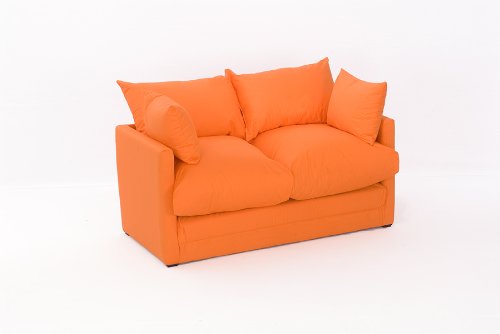 Comfy Living Leanne Sofa Bed in ORANGE Cotton Drill