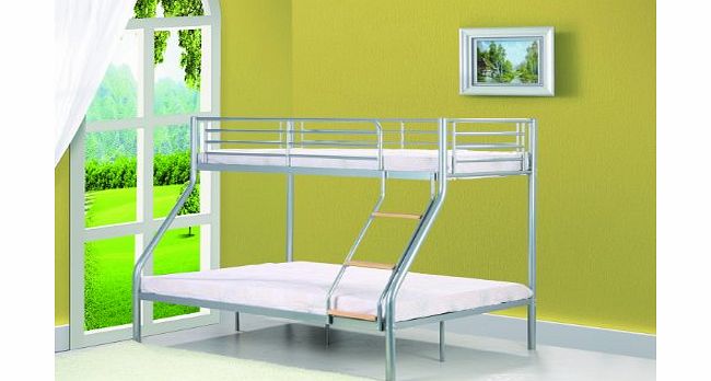 Single 3ft / Double 4ft6 Triple Metal Bunk Bed WITH mattresses