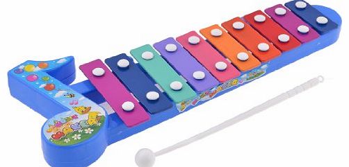 Colorful 10 Tone Beat Percussion Xylophone Toy for Kids Children
