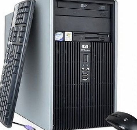Compaq Windows 7 - HP DC5850 Tower PC Computer - Fast Dual Core 2.3Ghz - Powerful 4Gb memory - Large 160Gb hard drive - DVDROM