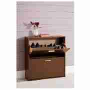 Compton Shoe Storage Cabinet Double, Walnut