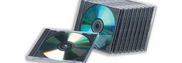 Compucessory CD Case Standard Jewel High-impact Protection for 1 Disk Clear Ref 442455 [Pack of 10]