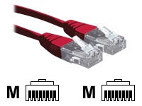 0.5m RJ45 to RJ45 CAT 6 stranded network cable RED