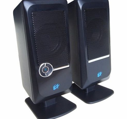 Computer Gear Sound Duo USB Powered Digital Speaker for PC - Black