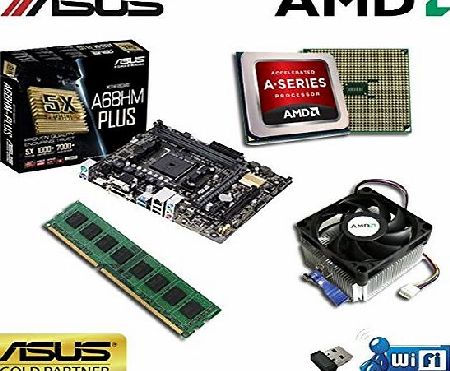 Computer Technology ASUS Powered Gaming Upgrade Bundle - Processing via an AMD multicore A4 6300 CPU using the Performance ASUS A68HM Plus Motherboard - 4GB DDR3 Memory