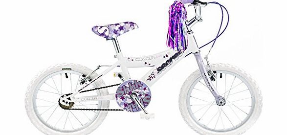 Concept Girls Secret Bike - White/Lilac, 16 Inch