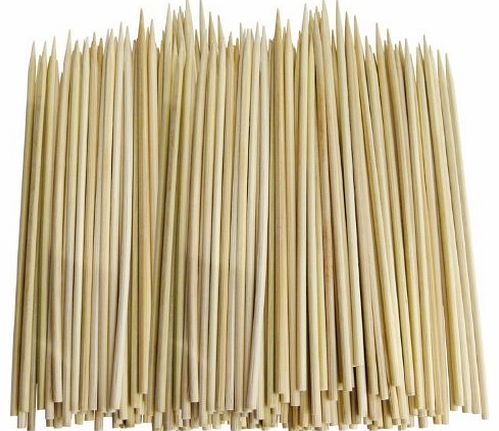 100 x Bamboo Skewers For Grill BBQ Kebab Fruit Chocolate Fountain Fondue Wooden Satay SticksCocktail Party 8`` 20cm