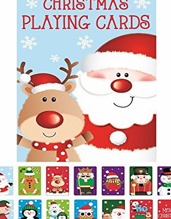 Concept4u Novelty Christmas Playing Cards Party Stocking Bag Filler Snap Xmas Toy Children Family Game
