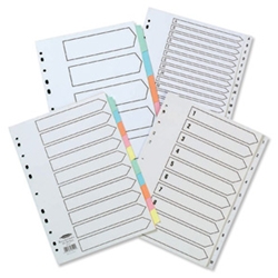 1-10 Recycled Dividers on White Board A4