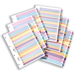 Concord Colour Mix Index Mylar Tabs A4