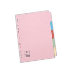 Concord Subject Dividers 230 Micron 5-Part A4