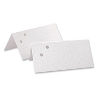 Confetti 10 blank white 2-hole placecards