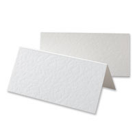 Confetti 10 blank white textured placecards