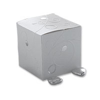 10 silver petal cube favour boxes