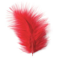 Confetti 20 red marabou feathers