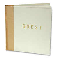 Confetti gold guestbook