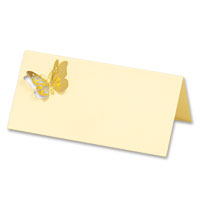 Gold laser cut bfly place card